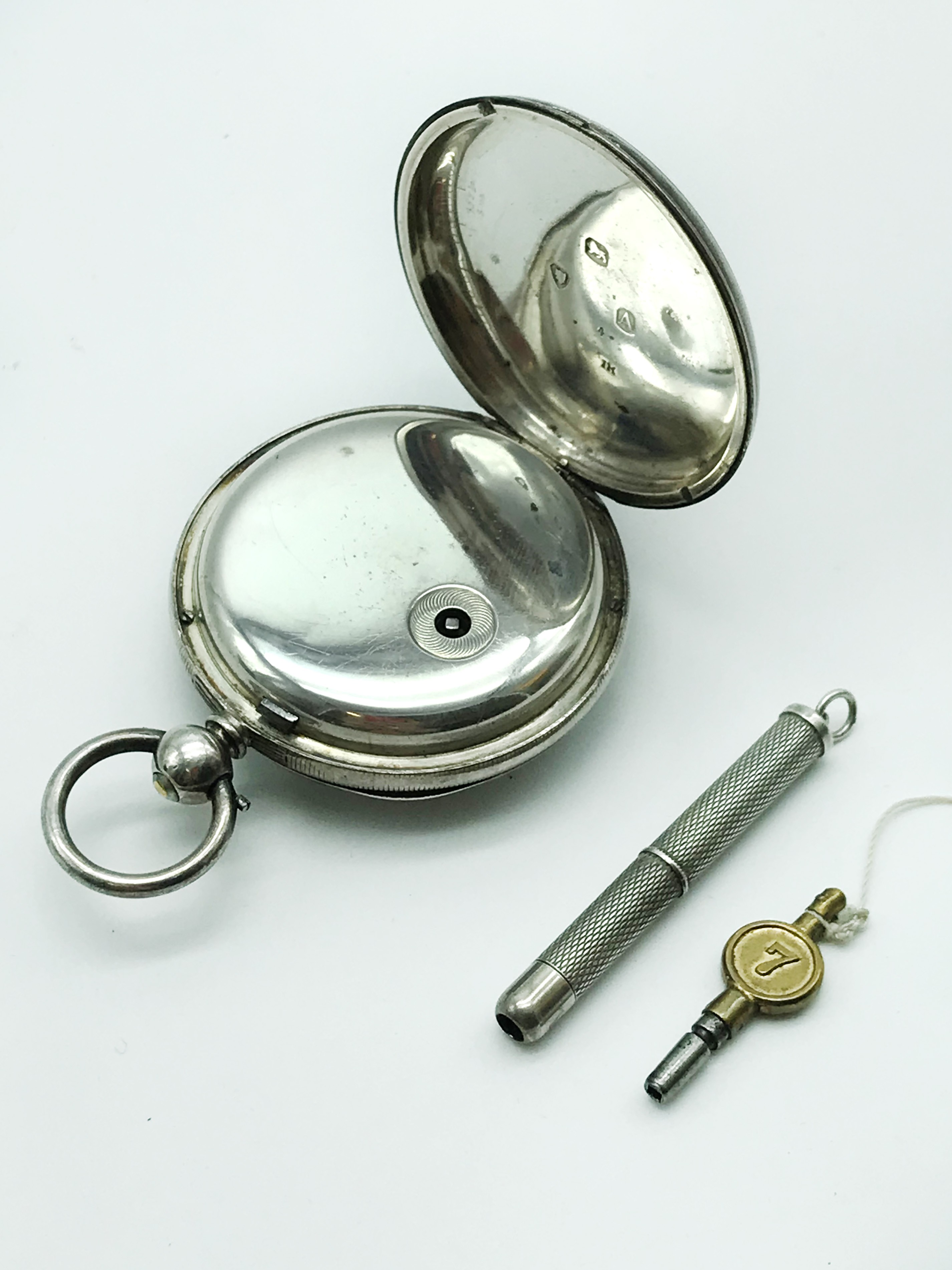 J W BENSON 1860s SILVER POCKET WATCH - Image 5 of 7