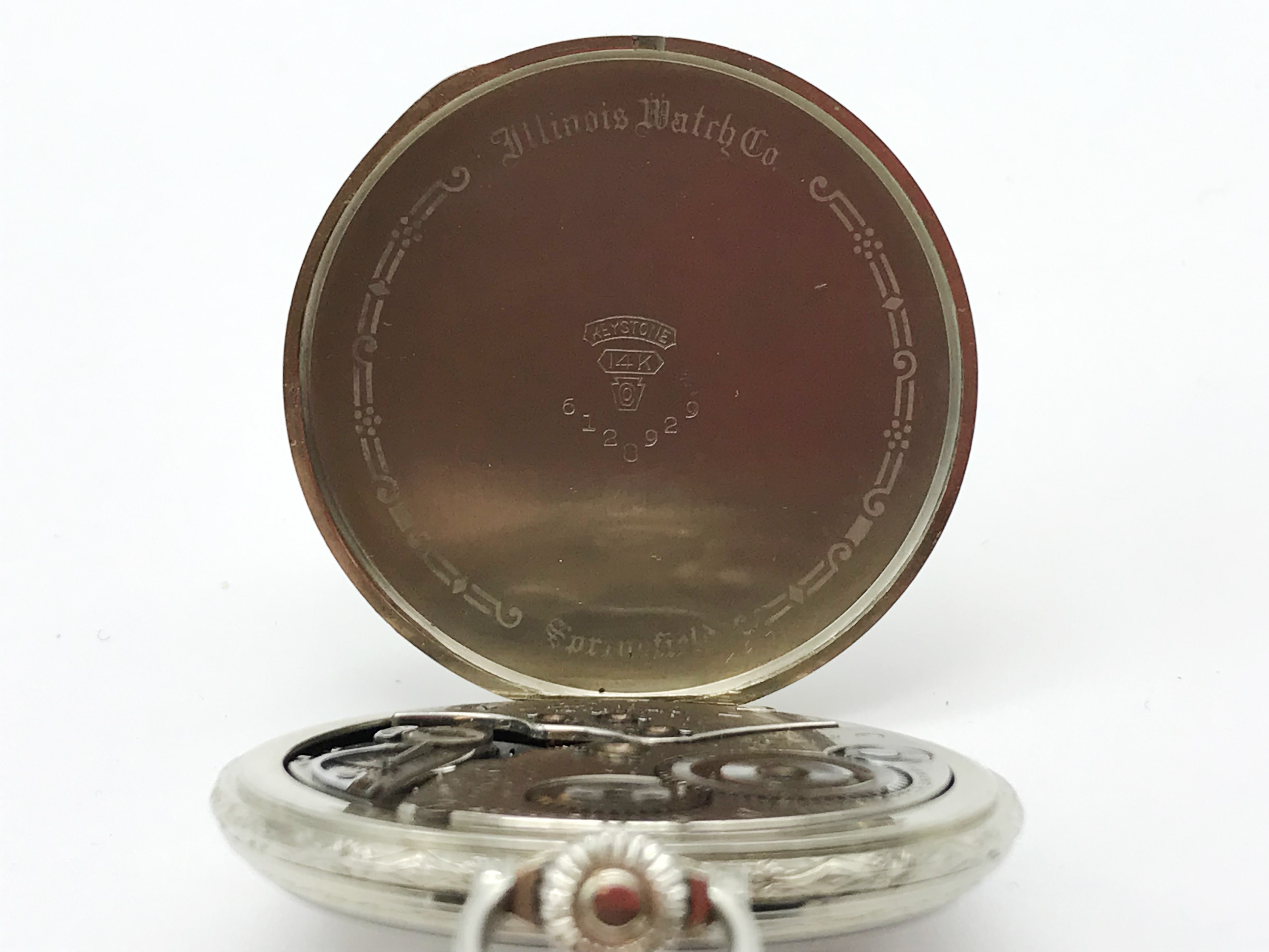 14 CARAT WHITE GOLD POCKET WATCH IN WORKING CONDITION - Image 9 of 10