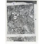 LARGE AERIAL PHOTO OF OLD JERUSALEM FROM THE AROUND THE TIME OF THE 1967 SIX DAY WAR