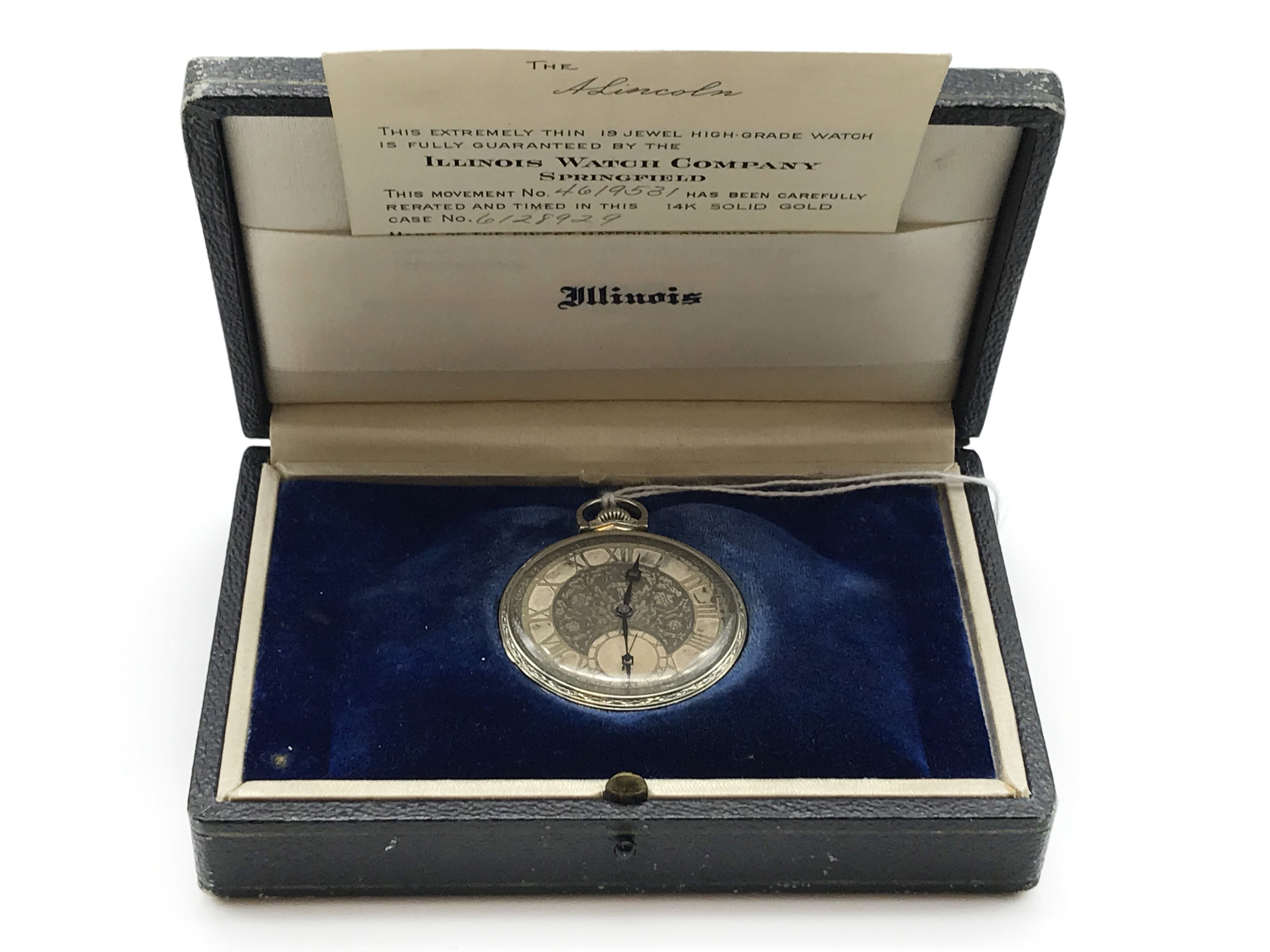 14 CARAT WHITE GOLD POCKET WATCH IN WORKING CONDITION