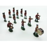 GROUP OF TWELVE VINTAGE LEAD SOLDIERS INCLUDING MUSIC BAND