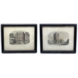 TWO SMALL FRAMED ENGRAVINGS by William Frederick Rock