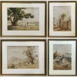 Giovanni Romagnoli 1893-1976. Italian. Set of 4 watercolours. “Scenes of Eritrea”.