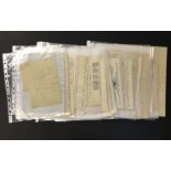 COLLECTION OF ANTIQUE AND LATER FRENCH DOCUMENTS SOME WITH REVENUE STAMPS