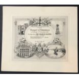 THREE PROOFS OF 1927, 1930 & 1931 INVITATION FOR BANQUET AT GUILDHALL BY LORD MAYOR