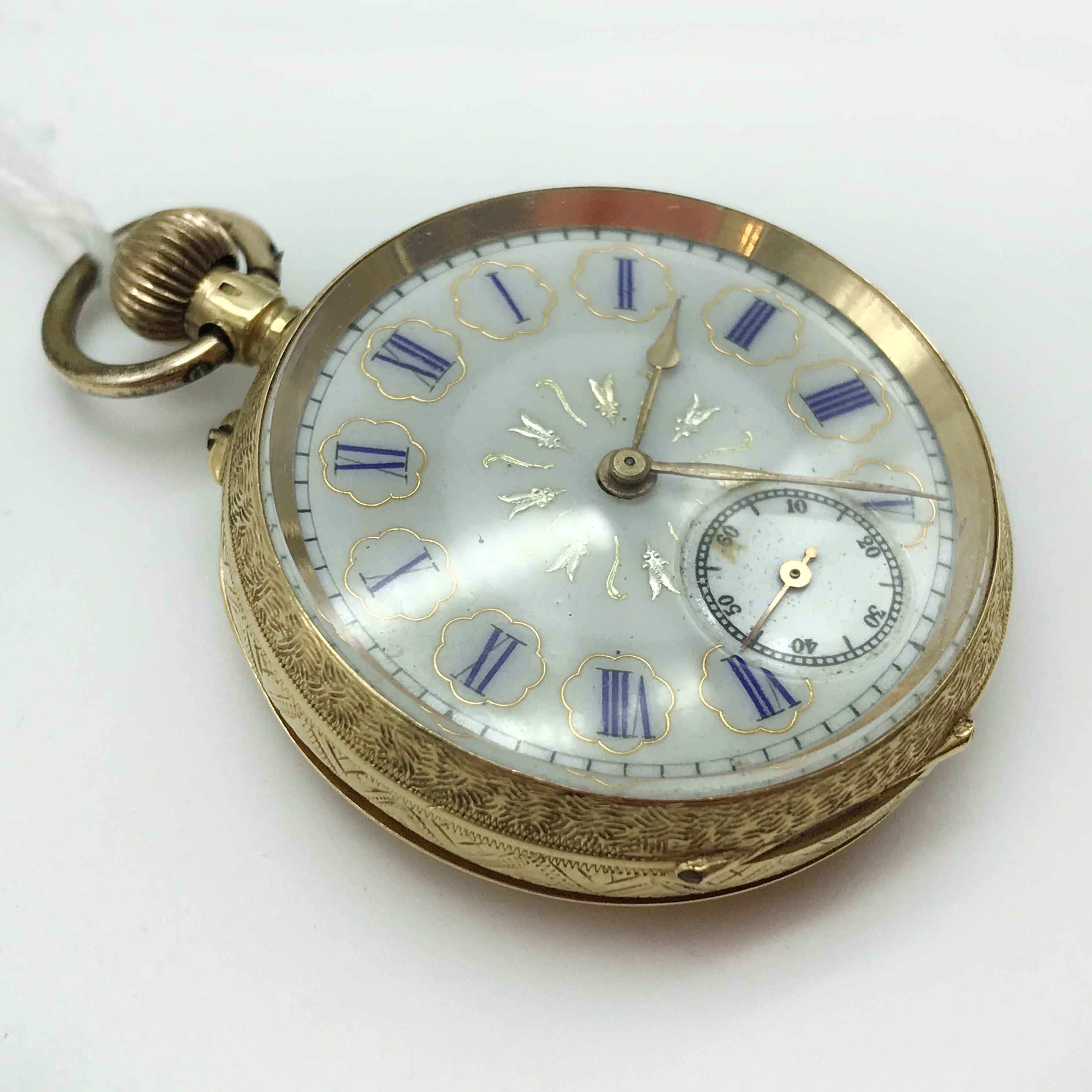 18K GOLD FOB WATCH IN WORKING CONDITION - Image 3 of 8