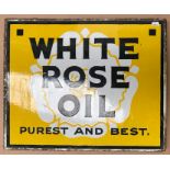 WHITE ROSE OIL ENAMEL SIGN