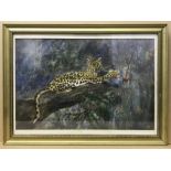 Cuthbert Edmund Swan 1870-1931. British. Watercolour. “Leopard with a Bird of Paradise”.