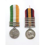 PAIR OF ANGLO-BOER WAR QUEEN'S AND KING'S SOUTH AFRICA MEDALS TO PTE J LACY 4790 WEST YORKSHIRE REGT