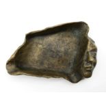 UNUSUAL BRONZE PIN TRAY WITH HALF FACE