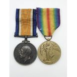 TWO WWI WAR MEDALS - 24848 PTE S FORD DEVONSHIRE REGIMENT