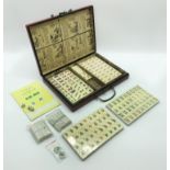 VINTAGE MAH JONGG GAME CASED