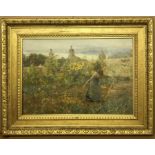 LIONEL PERCY SMYTHE THE GARDEN, CHATEAU HONVAULT, 1898 OIL ON CANVAS