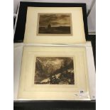 J M W TURNER PAIR OF ENGRAVINGS - LOT 3