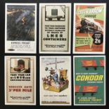 COMPLETE SET OF SIX RAILWAY ON POSTERS POSTCARDS - WITH ENVELOPE