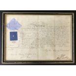 MILITARY ORDERS DOCUMENT FRAMED