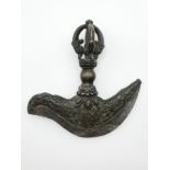 OLD BRONZE TIBETAN BUDDHIST RITUAL KNIFE TOOL