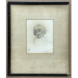 FRAMED OLD PENCIL SKETCH OF A BOY INSCRIBED PETER AND SIGNED FEATHER SEPT.1914