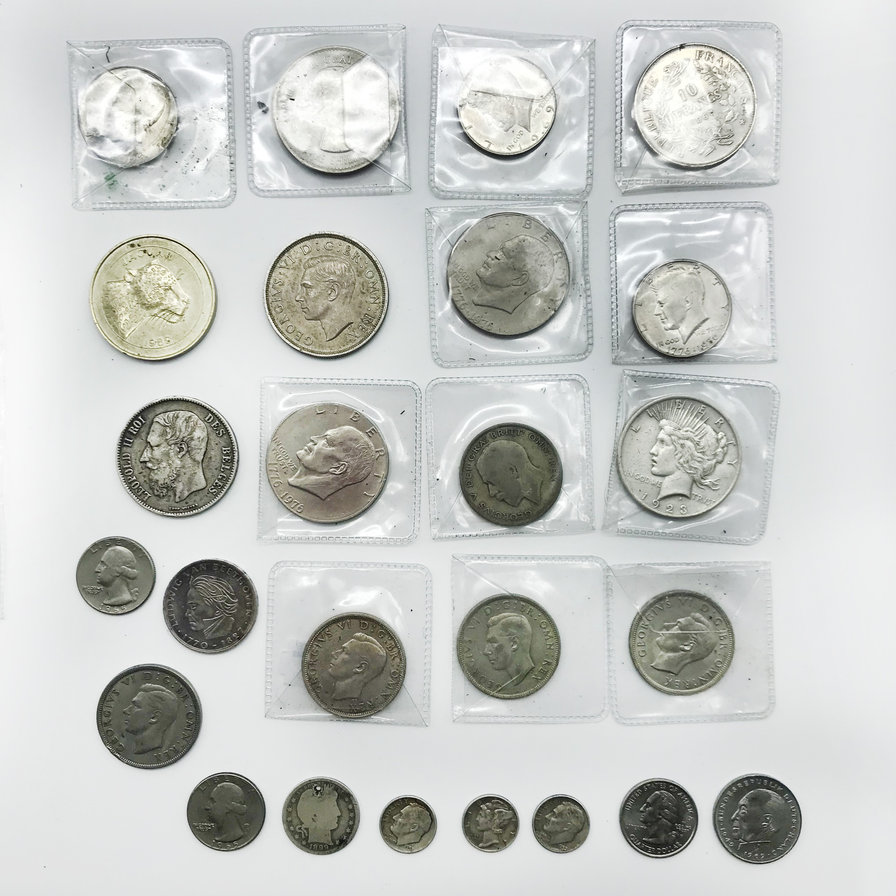 SMALL COLLECTION OF COINS INCLUDING SOME SILVER - Image 3 of 10