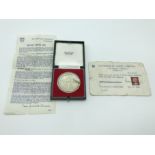 HALLMARKED SILVER 1970 BECKET MEDAL BOXED