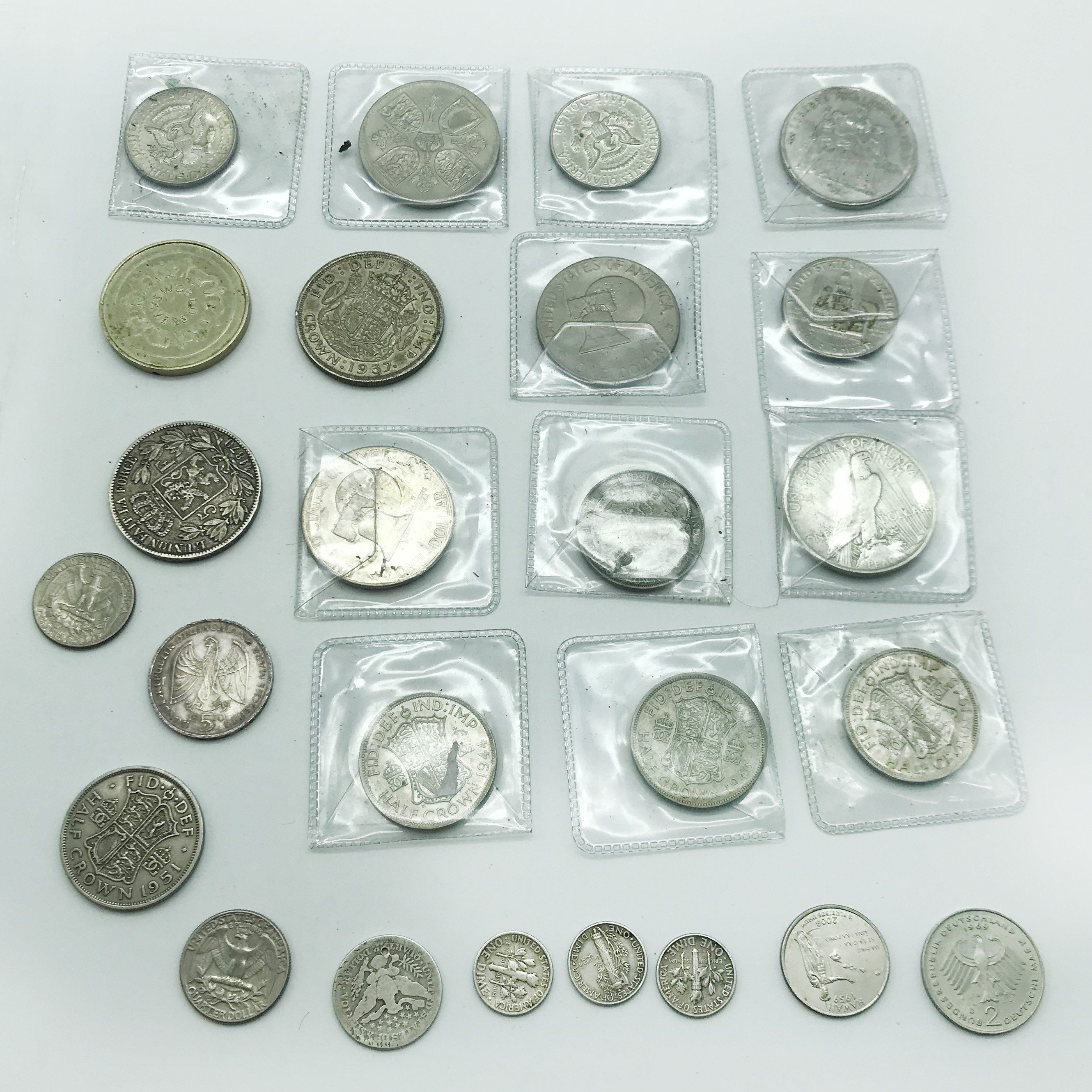 SMALL COLLECTION OF COINS INCLUDING SOME SILVER - Image 6 of 10