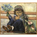 JEWISH ARTIST - OIL ON CANVAS - CHILD