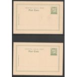 CHINA 1894 CHEFOO LOCAL POST CARDS (2) IMPRINTED HALF-CENT STAMP