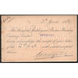 QV POSTAL STATIONERY CARD 1886 STAMFORD SPALDING