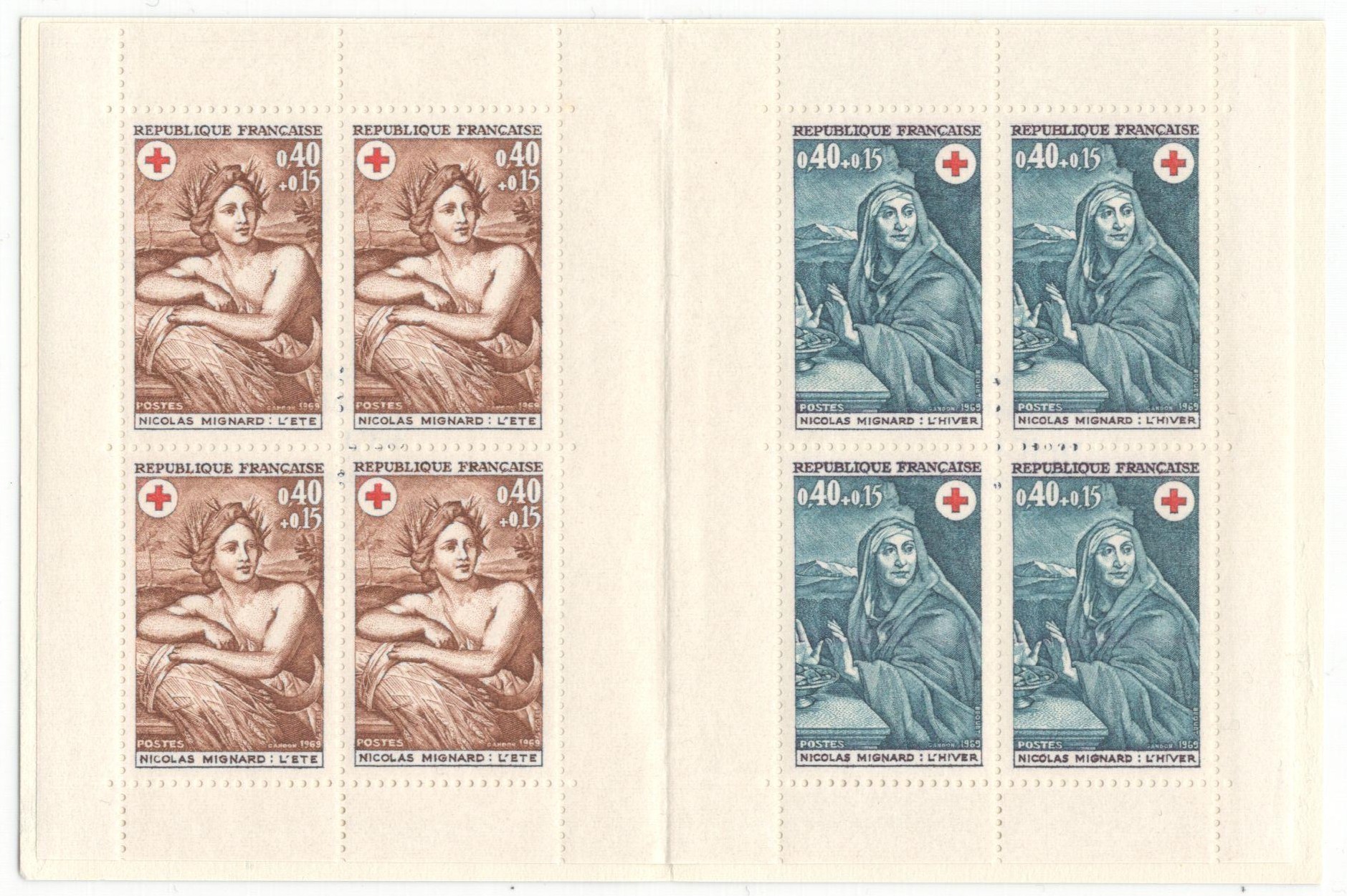 FRENCH RED CROSS STAMP BOOKLETS 1964 1965 1966 1968 1969 & FRENCH RED CROSS CHARITY STAMPS - Image 11 of 11