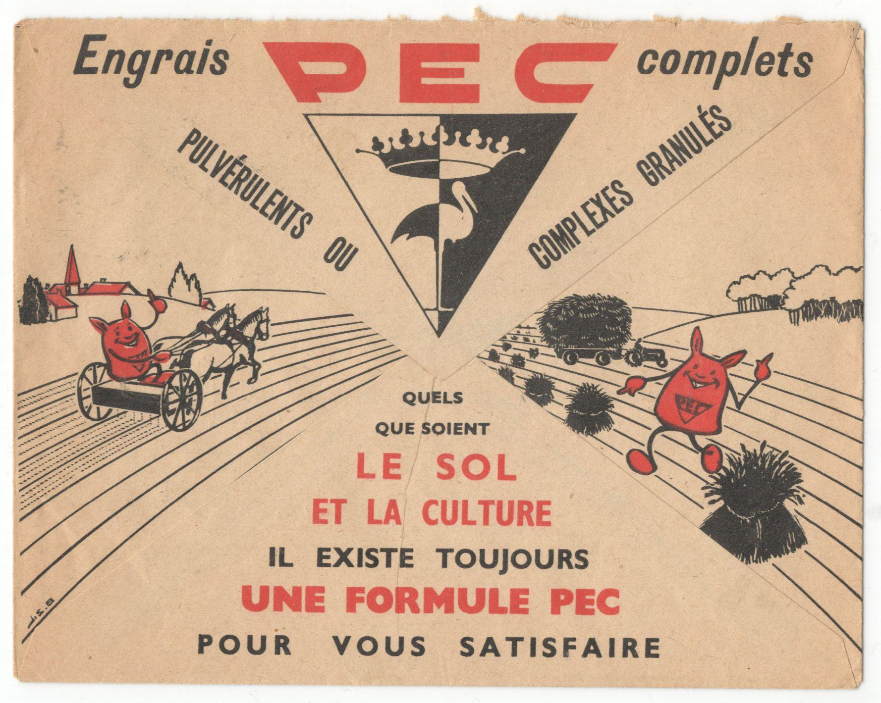 ADVERTISING COVER FOR COOPERATIVE AGRICOLE GENERALE DE LA FERE