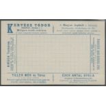 1892 HUNGARY PRIVATE ADVERTISING POSTAL STATIONERY EMBOSSED 2KR - BLUE