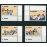 ST VINCENT SPECIMEN STAMPS 4 SETS MNH