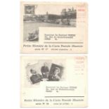 TWO FRENCH ILLUSTRATED ADVERTISING COVERS FOR PETITE HISTOIRE DE LA CARTE POSTALE ILLUSTREE