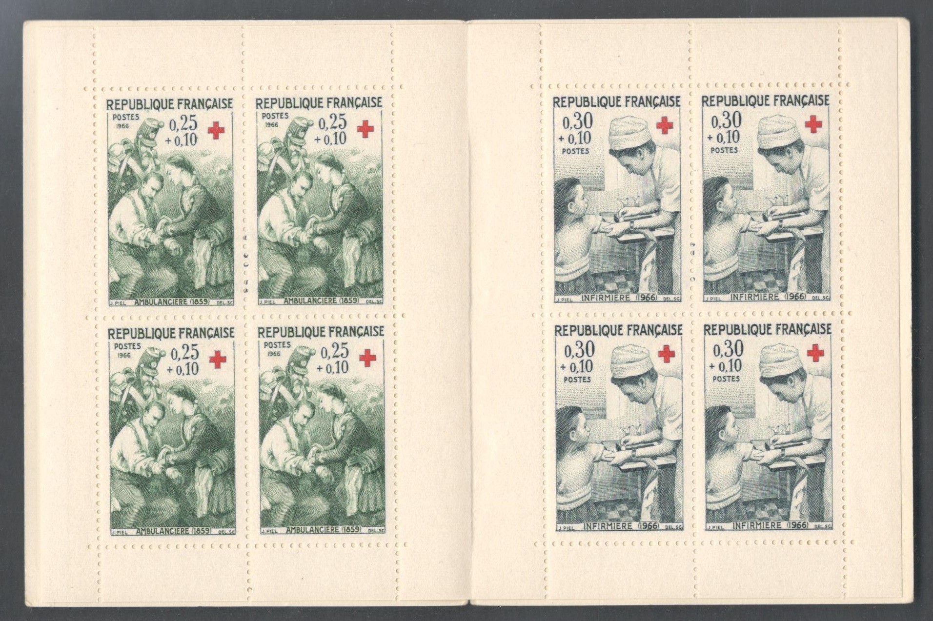 FRENCH RED CROSS STAMP BOOKLETS 1964 1965 1966 1968 1969 & FRENCH RED CROSS CHARITY STAMPS - Image 7 of 11