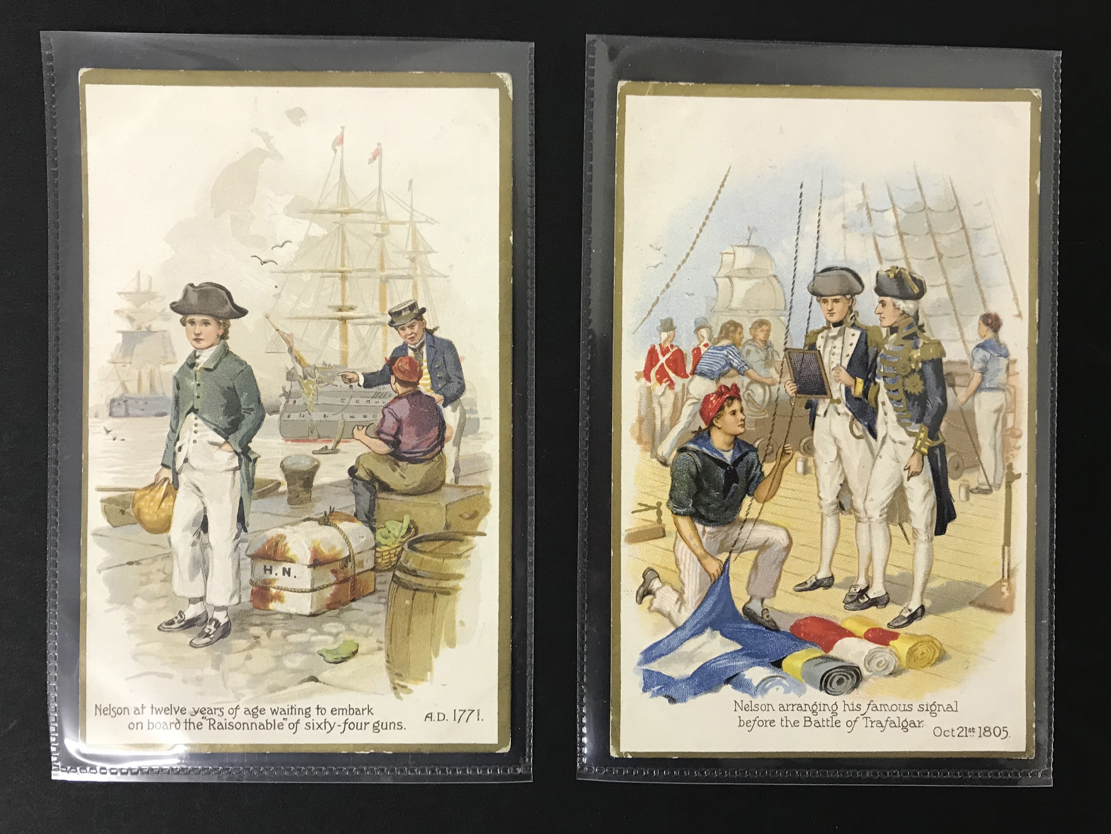 SET OF EIGHT OLD UNUSED POSTCARDS - LORD NELSON - Image 4 of 6