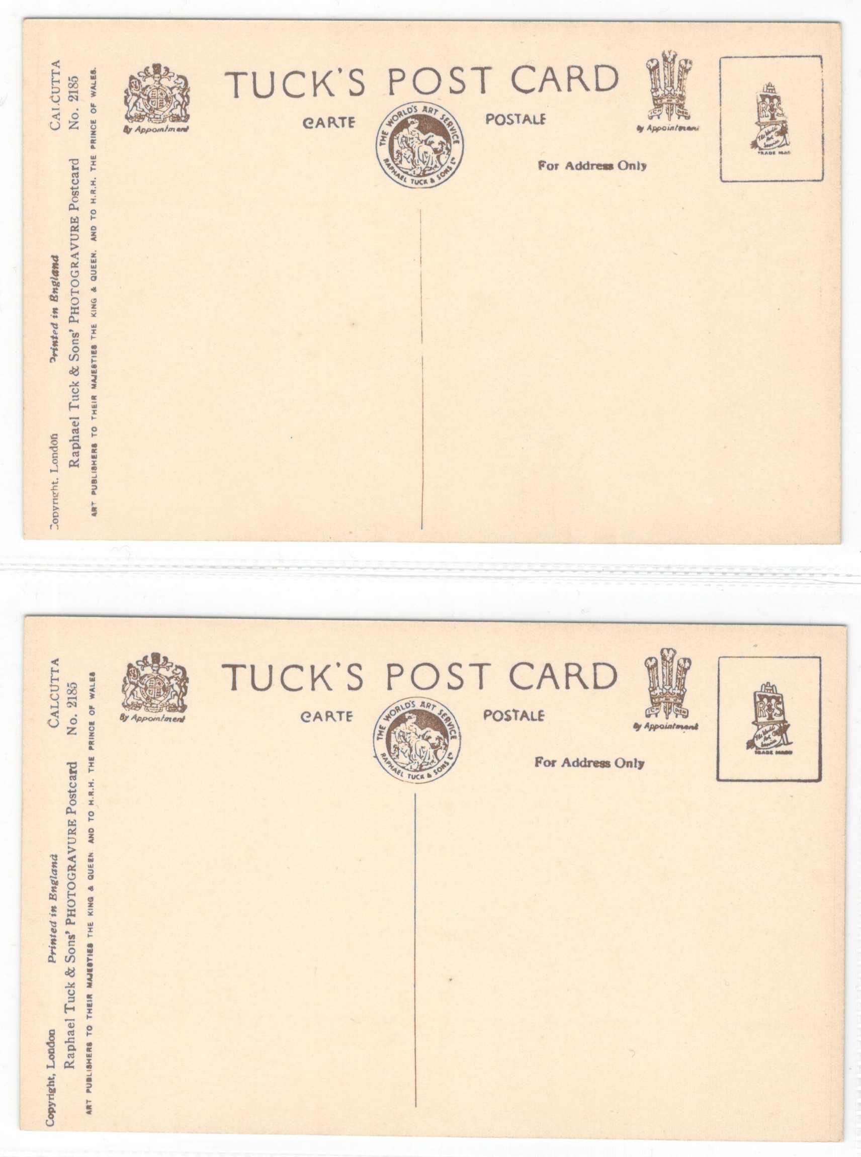 RAPHAEL TUCK POSTCARDS SET OF TEN CALCUTTA - 2185 - Image 4 of 4