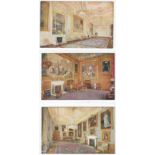 RAPHAEL TUCK SET OF SIX POSTCARDS - THE STATE APARTMENTS WINDSOR CASTLE - SET C