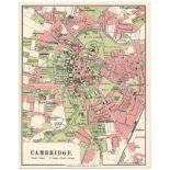 POSTCARD MAP CAMBRIDGE LOCAL MAP POSTAL CARD