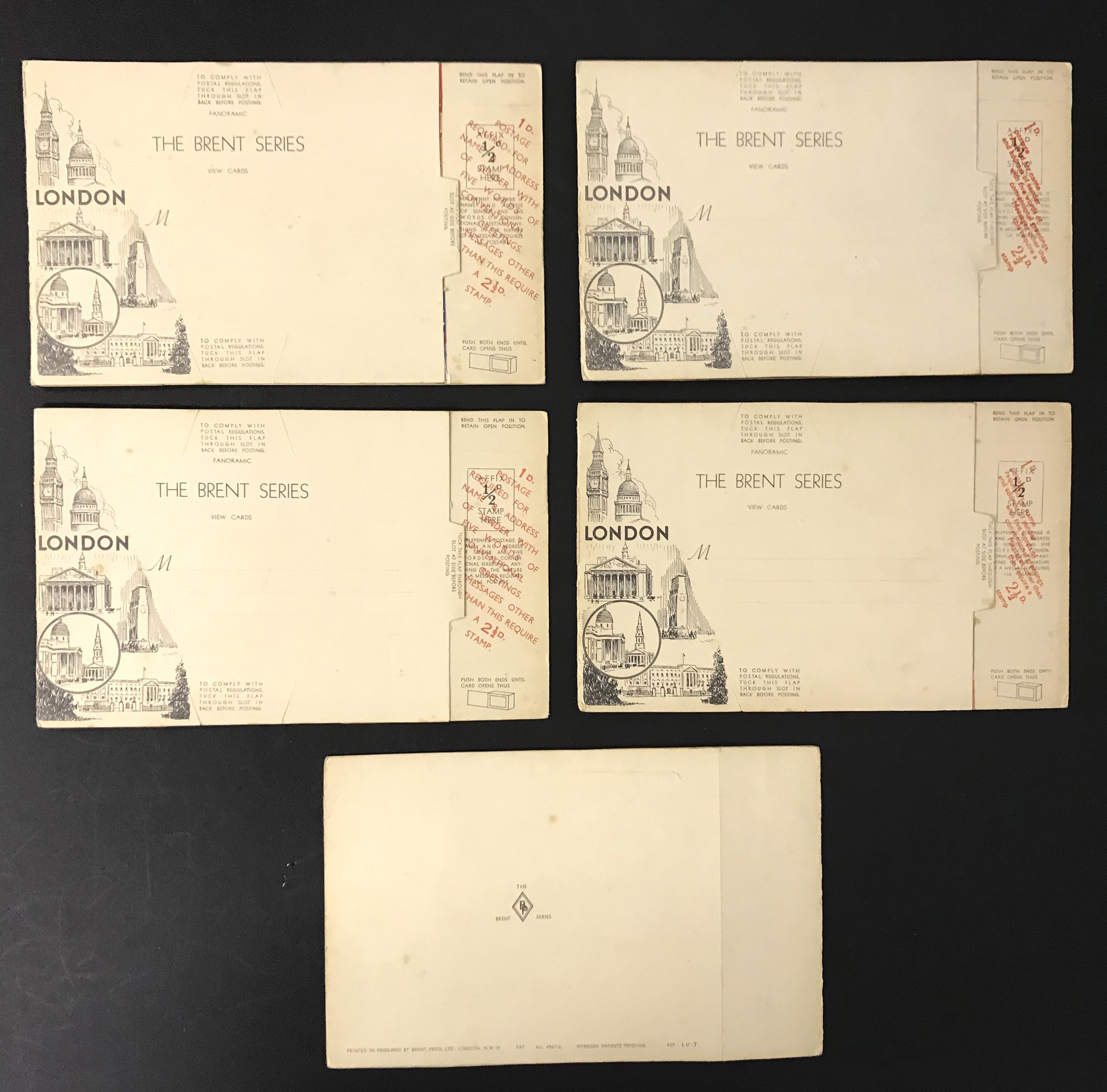 FIVE LONDON POSTCARDS - THE BRENT SERIES OF PANORAMIC VIEW CARDS - Image 12 of 13