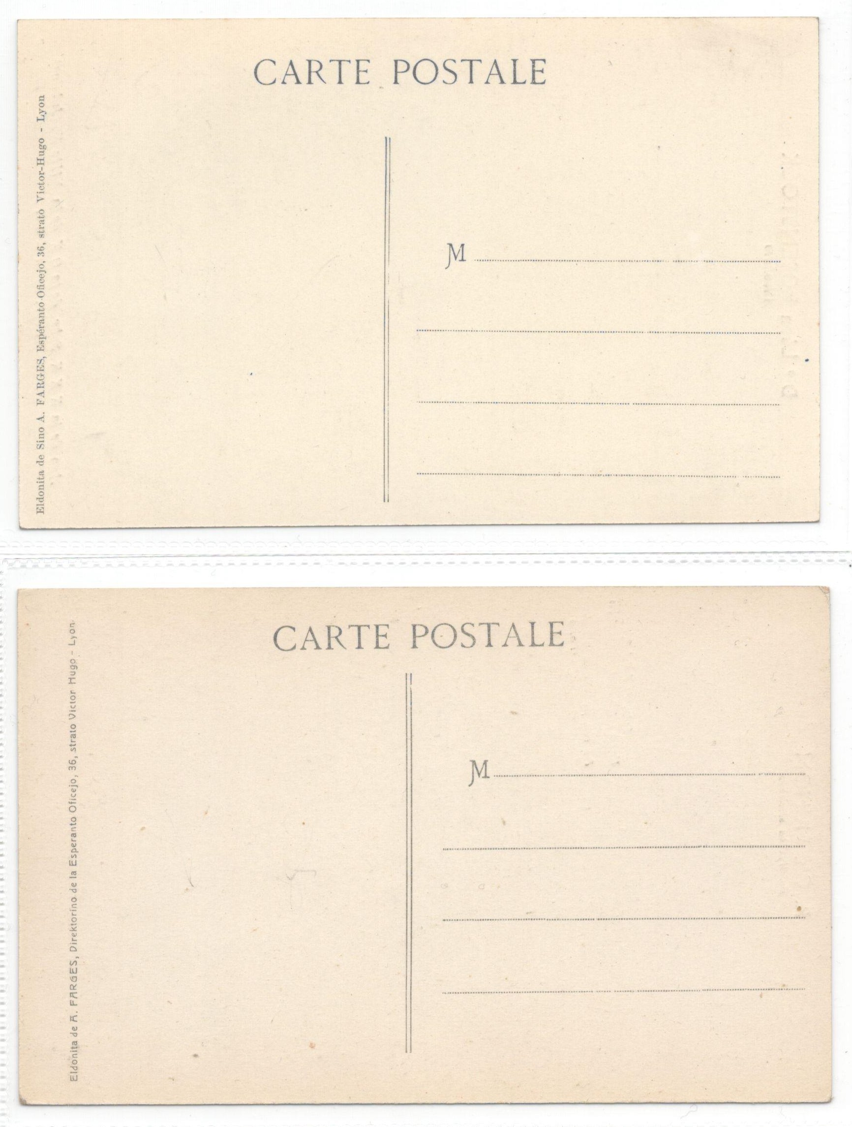 TWO ESPERANTO POSTCARDS - Image 2 of 2