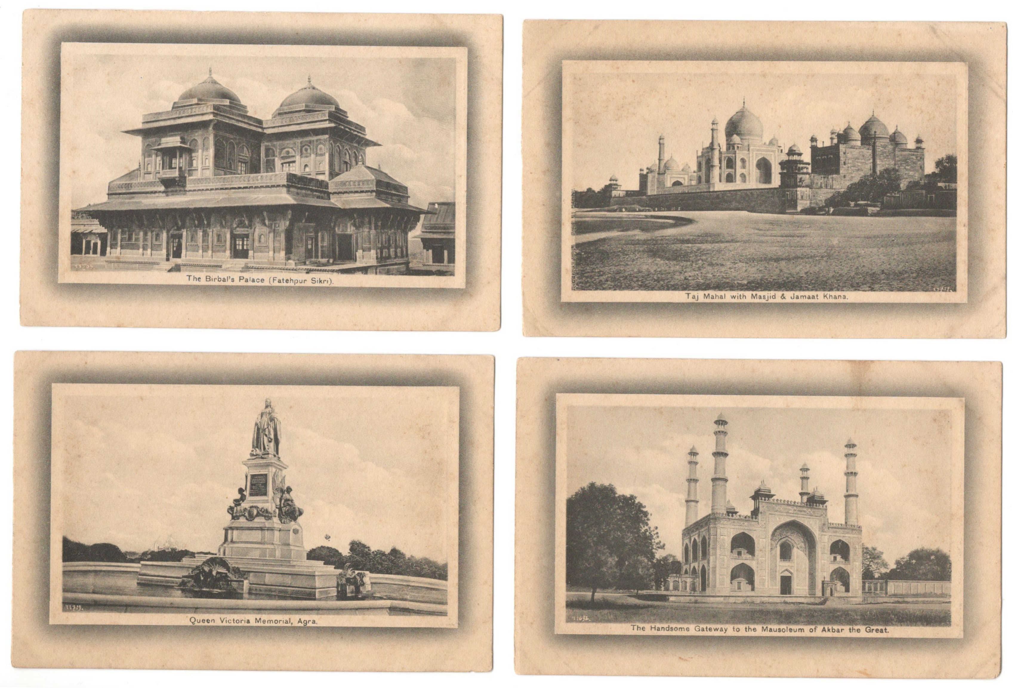 H.A. MIRZA & SONS DELHI - POSTCARDS OF INDIA (20) PRINTED IN SAXONY