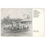 SOUTH AMERICAN MISSIONARY SOCIETY POSTCARD - DINNER TIME CHACO SCHOOL