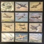 GROUP OF TWELVE FRENCH PLANES RELATED POSTCARDS - VARIOUS SERIES