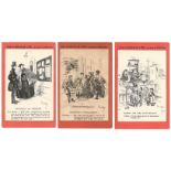 THREE DAVIDSON BROS PICTORIAL POSTCARDS FROM ORIGINALS BY PHIL MAY - THE HUMOUR OF LIFE