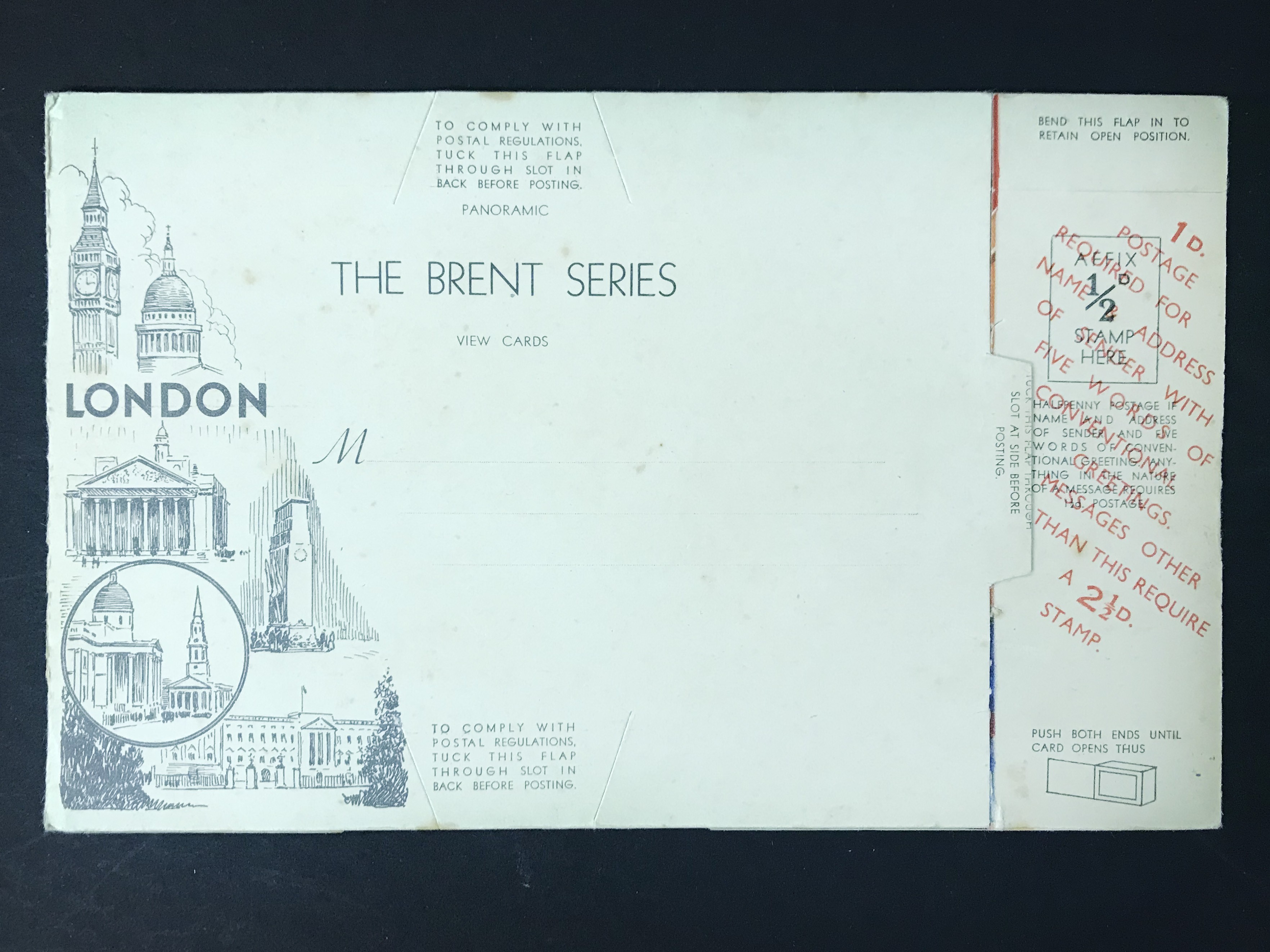 FIVE LONDON POSTCARDS - THE BRENT SERIES OF PANORAMIC VIEW CARDS - Image 13 of 13