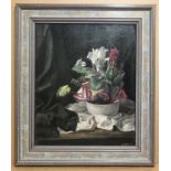 George Weissbort 1928-2013. Oil on canvas laid to board. “Still life of Flowers” Signed lower right