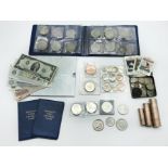 COINS & BANKNOTES COLLECTION INCLUDING GEORGE III SILVER CROWN