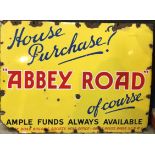 ENAMEL SIGN ABBEY