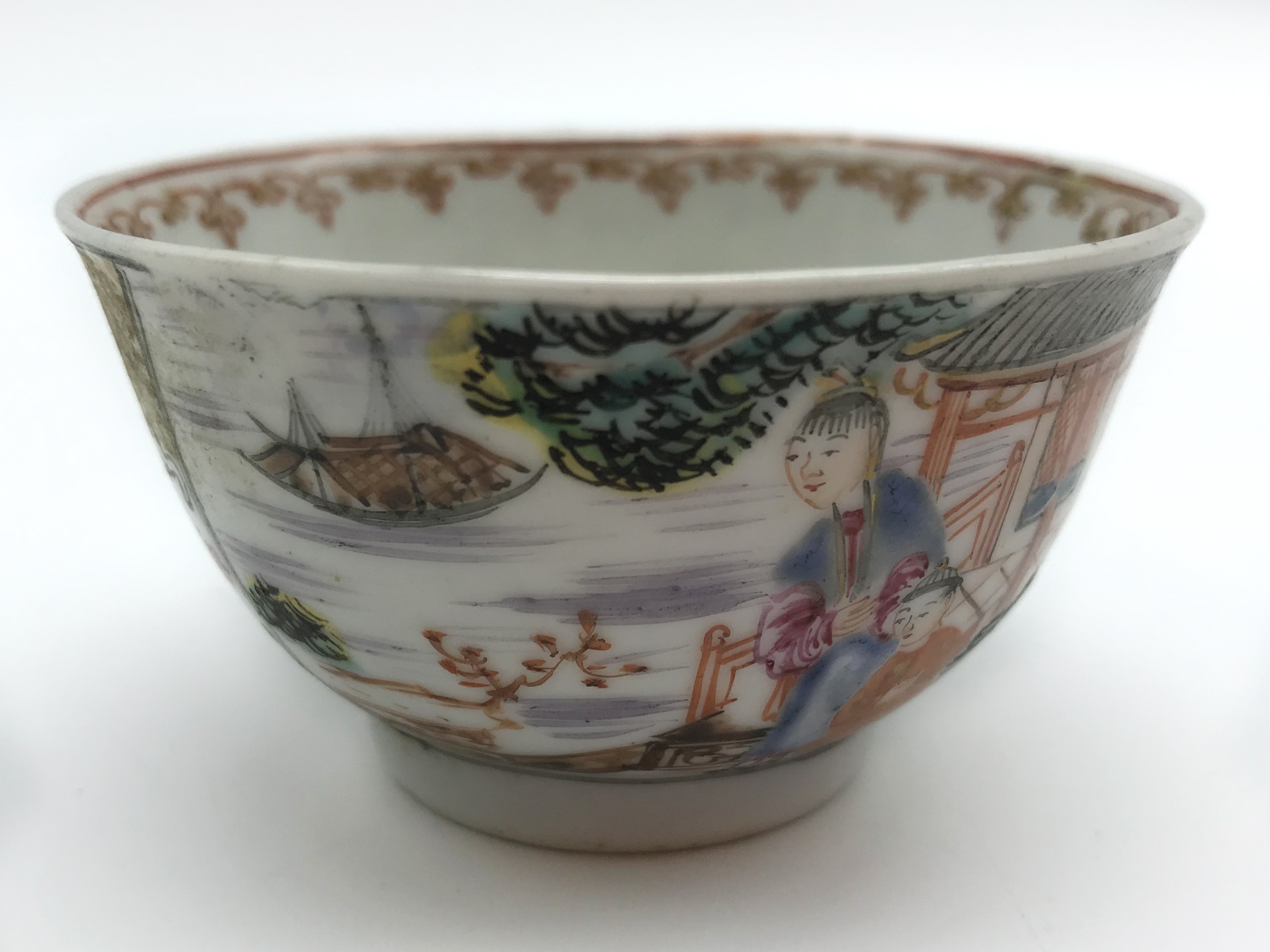 NINE ORIENTAL TEA CUPS AND TWO SAUCERS - Image 6 of 10