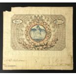 TICKET FOR WESTMINSTER ABBEY CORONATION OF GEORGE IV 1821